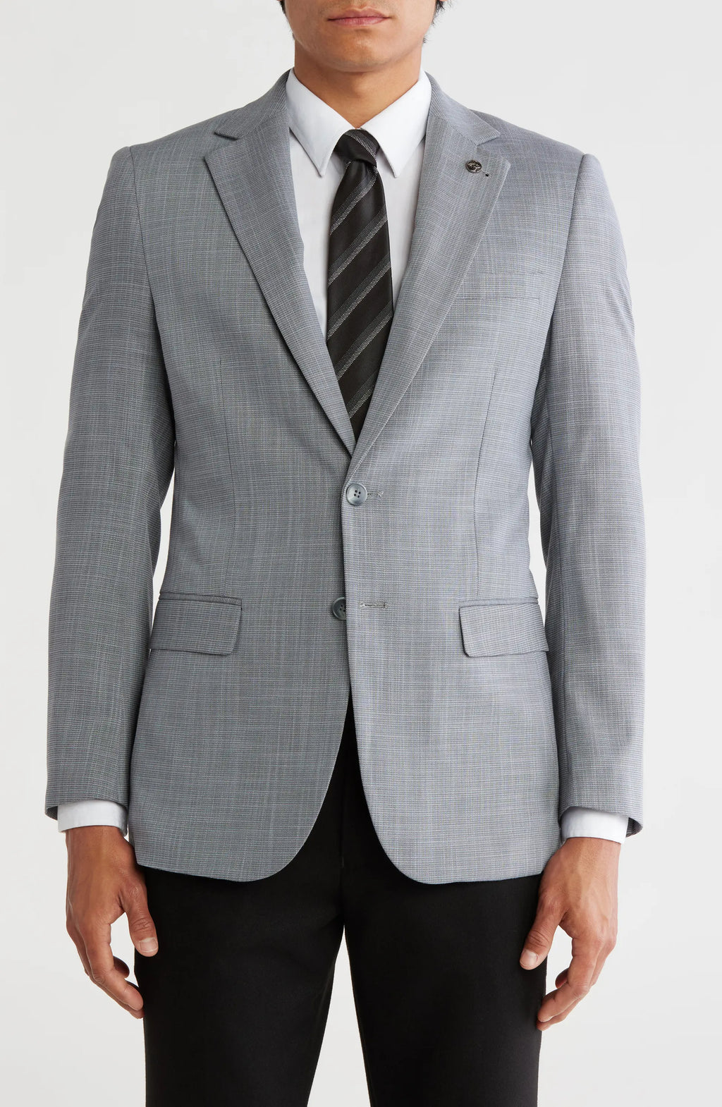THB-329 Slim Fit Sharkskin Blazer