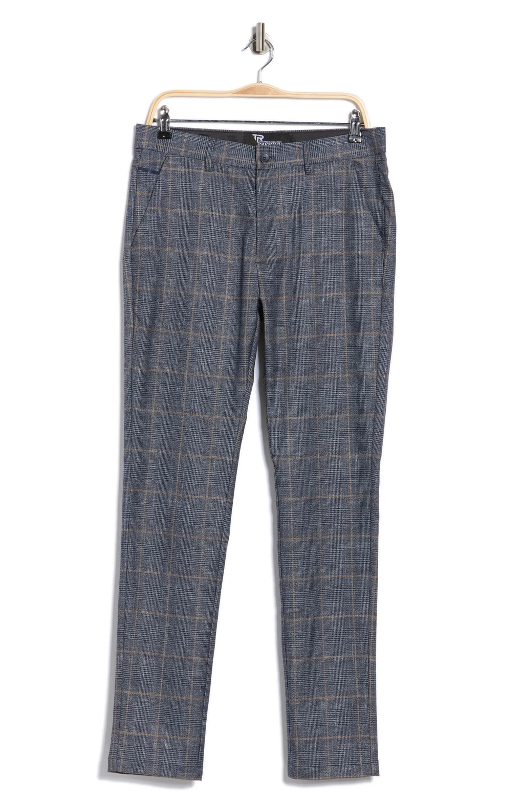 TRD-521-Plaid Straight Leg Trousers