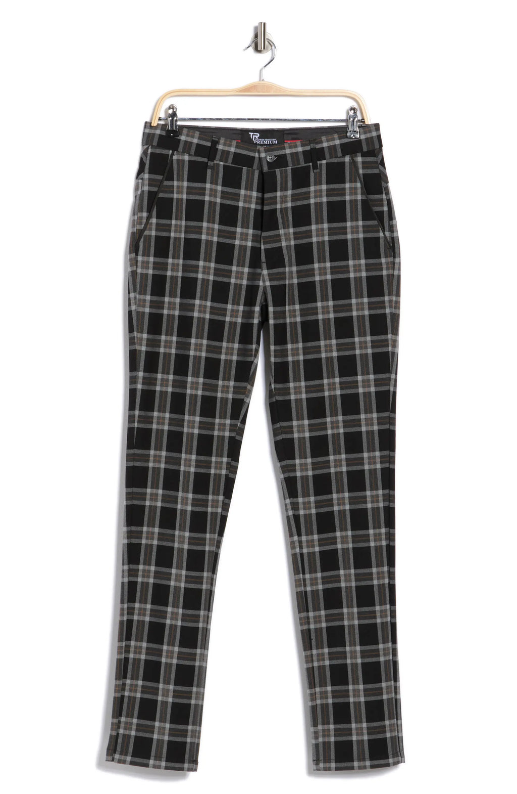 TRD-531-Plaid Straight Leg Trousers