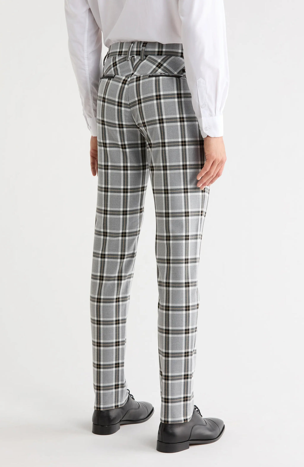 TRD-530-Plaid Straight Leg Trousers