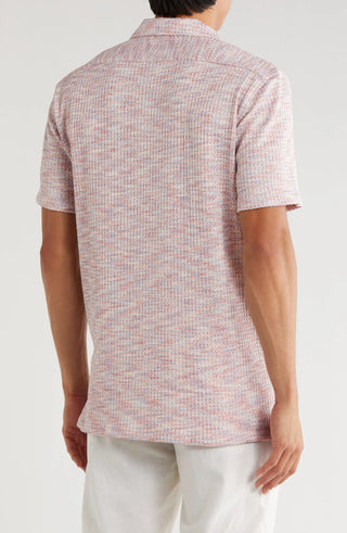 TRSH-215 Mélange Short Sleeve Button-Up Shirt