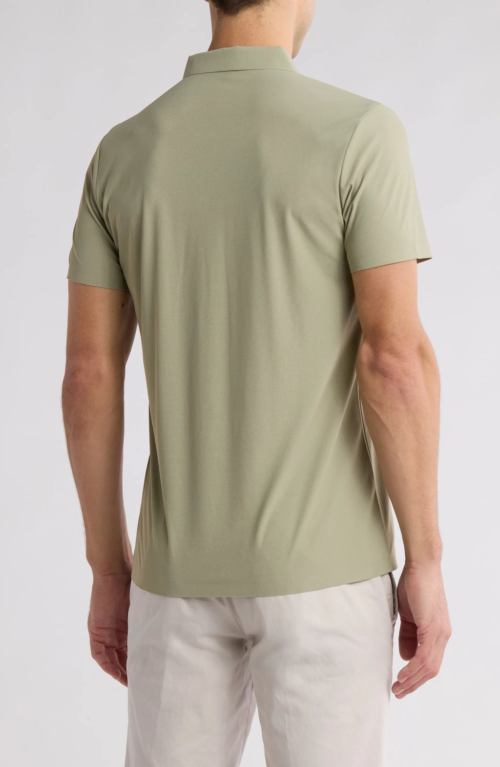 Slim Fit Stretch Cotton Knit Polo Seamless Stitching PL-863