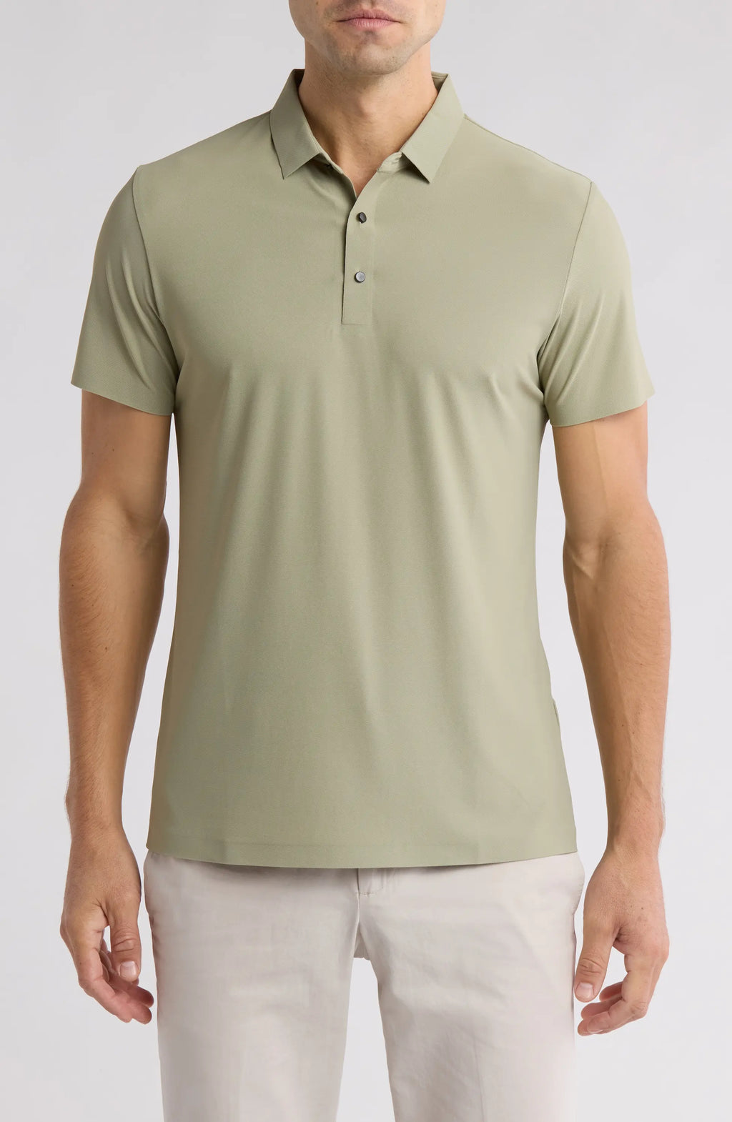 Slim Fit Stretch Cotton Knit Polo Seamless Stitching PL-863