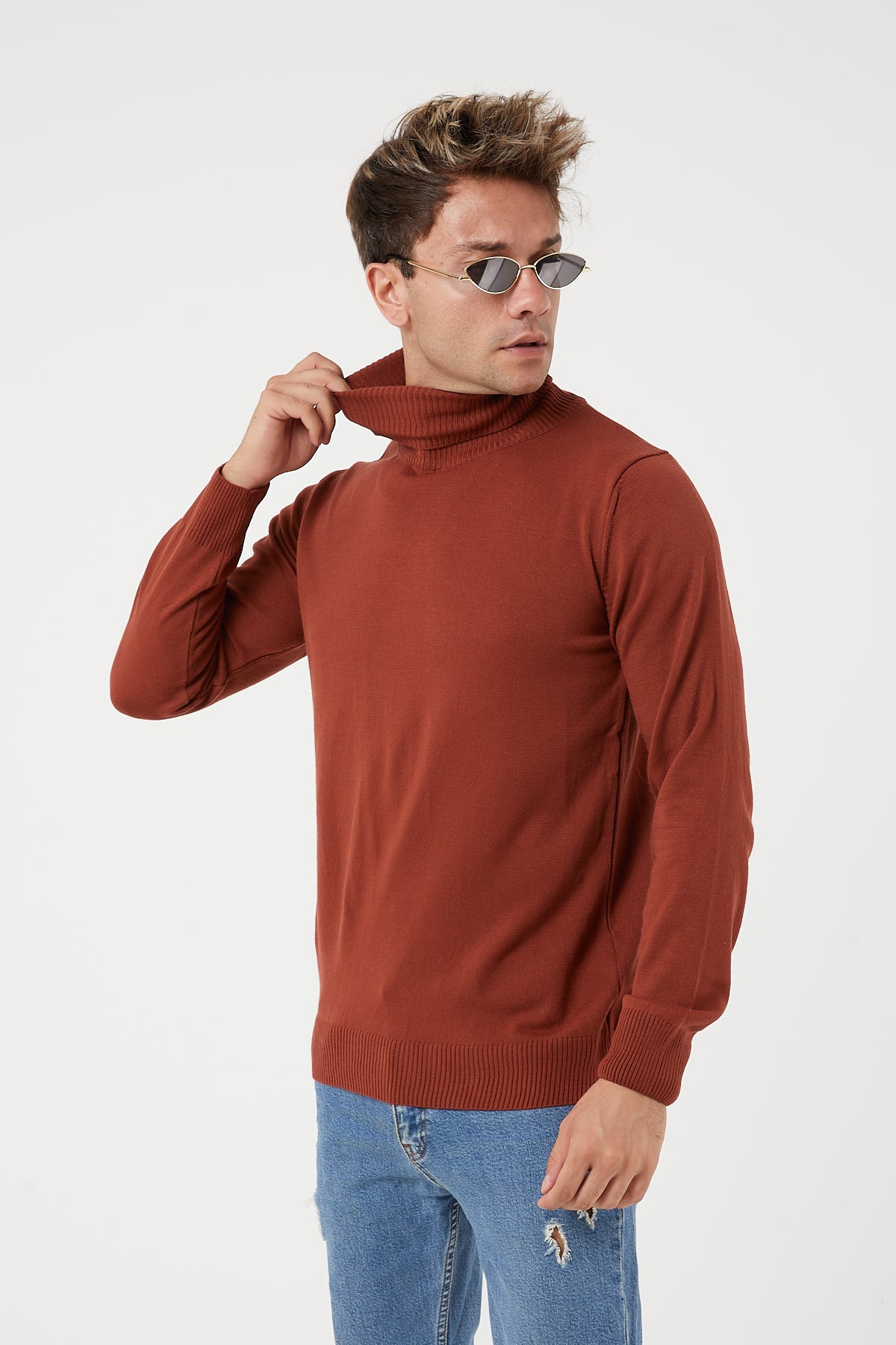 TR Premium Slim Fit Wool Turtle Neck Sweater for men - TR-11477