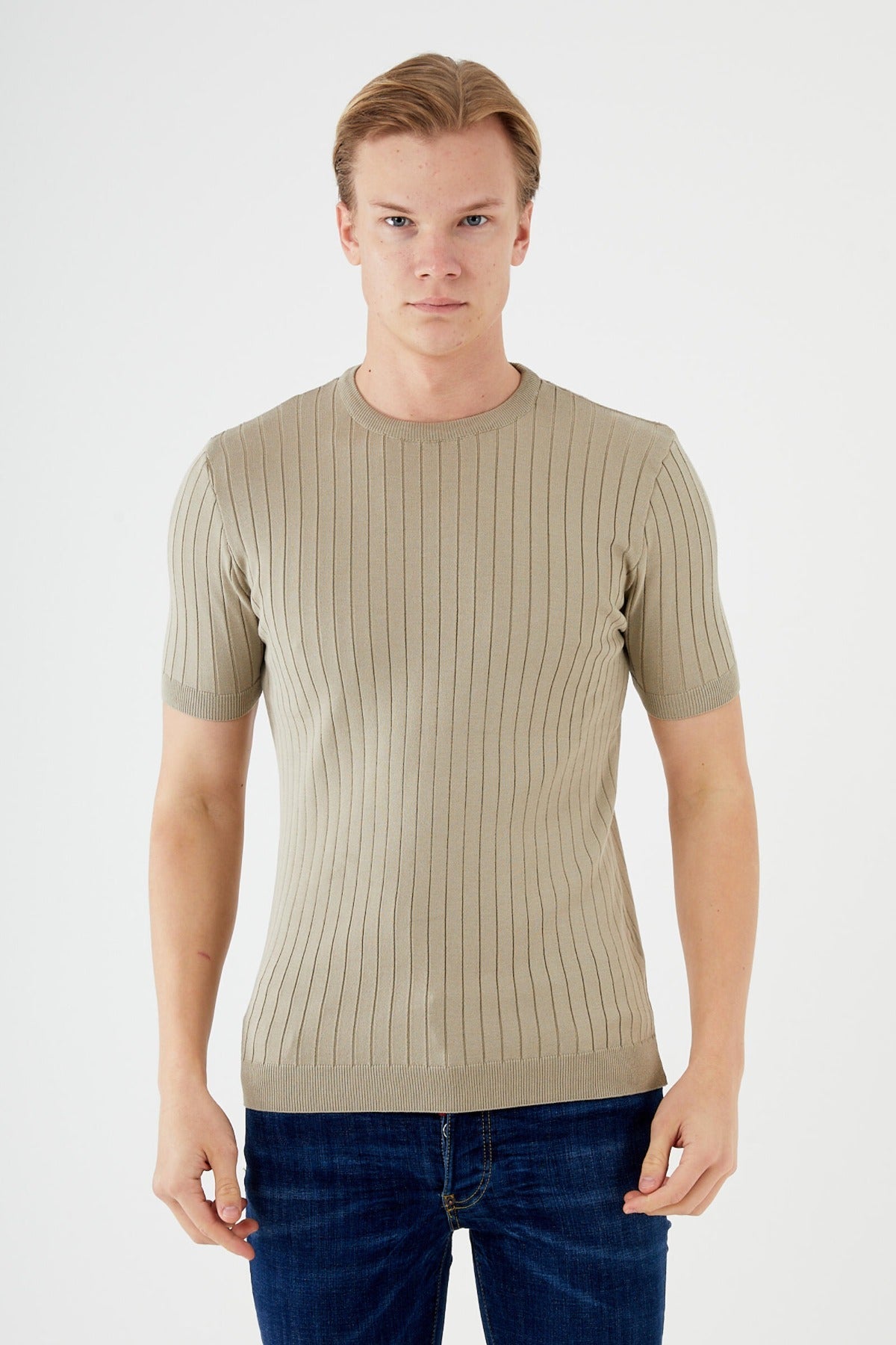 Men's Short Sleeve KNIT SWEATSHIRT TR-11521