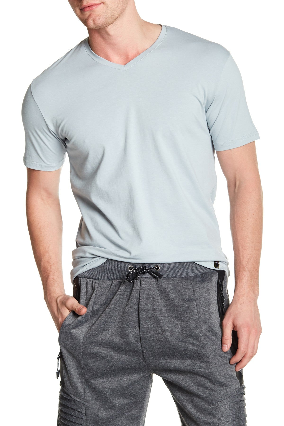 V-Neck Men's Solid T-Shirt